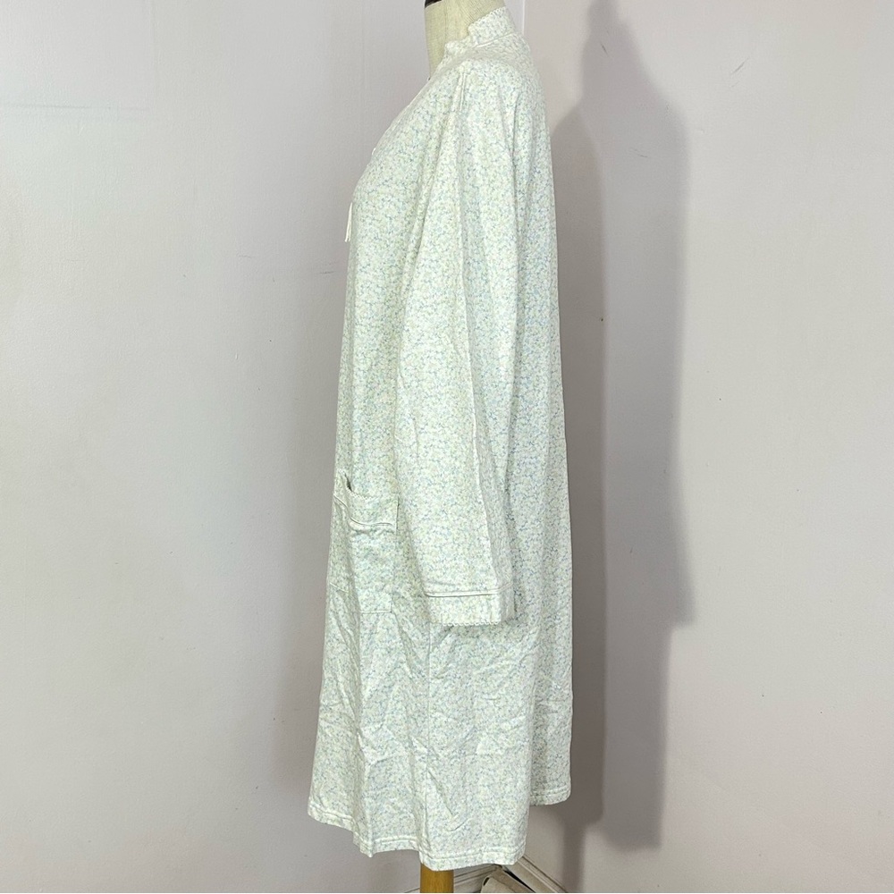 Miss Elaine Floral Midi Zipper Robe L - Picture 3 of 7